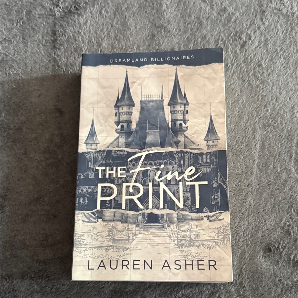 The Fine Print by Lauren Asher - Blue & Cream Paperback